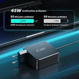 Блок живлення CYD 45 Вт 19 В 2.37 A (4.0 x 1.35 мм) для ноутбуків ASUS Vivobook, ZenBook, Transformer Book чорний (SKU-064) - мініатюра 5
