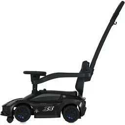 Дитяча каталка-толокар 2 в 1 Bambi M 5106-2 з батьківською ручкою чорний - мініатюра 2