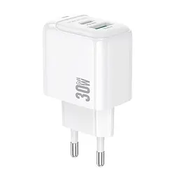 Мережевий зарядний пристрій Borofone BAS45A Potential PD30W+QC3.0 charger(EU) білий
