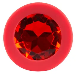 Анальна пробка - Colorful Joy Jewel Red Plug Small - мініатюра 6
