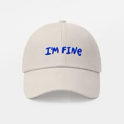 Кепка «I’m fine» бежева - мініатюра 6
