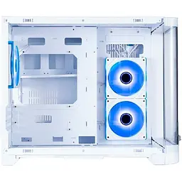 Корпус 1stPlayer UV6, White, без БЖ, Mini Tower, Micro ATX / Mini ITX, 2xUSB 3.0, макс. CPU - 157 мм / VGA - 400 мм, 3x120 мм ARGB, бічна та передня панель із загартованого скла (UV6-WH-2FC7R-W-1FC7-W) - мініатюра 3