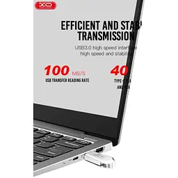 Флеш-пам'ять XO U50 USB-Type-C 3.0 128 Gb сталевий (MAW-44129_685) - мініатюра 3