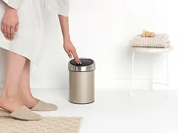 Бак для сміття Brabantia Touch Bin, 3 л, бежевий (304668) - мініатюра 4