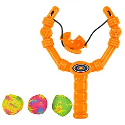 Дитяча Рогатка Bambi XG88-23(Orange) 3 м'які кульки, в сітці