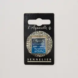 Акварельна фарба Sennelier, полукювета, S1, Синій Сеннельє (Blue Sennelier)