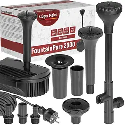 Фонтан-фільтр для ставка Kruger Meier FountainPure 2000 3 в 1: насос, фільтр, фонтан (1500 л/год) - мініатюра 5