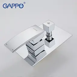 Душова система прихованого монтажу Gappo G7107, вилив - перемикач на лійку, 3-функції, хром - мініатюра 3