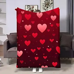 Плед 3D на день закоханих Red Hearts №2 4468_B 17998 135х160 см