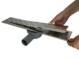 Душовий канал з горизонтальним фланцем Maxiflow VEGA LUX 360 40 см решітка Дощ 4078.0Y050K.040.1 - мініатюра 3