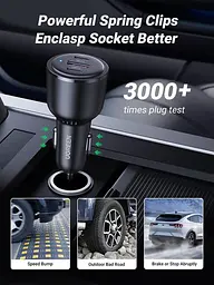 Автомобільний зарядний пристрій UGREEN CD239 3 виходи - 2С + 1U 69 W (20467) - мініатюра 4