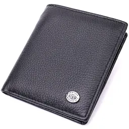 Універсальна модель гаманця з натуральної шкіри ST Leather 19474 чорна - мініатюра 5
