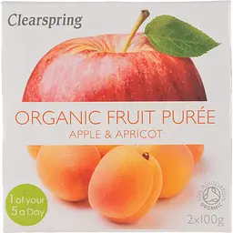 Пюре фруктове Clearspring Яблуко й абрикос органічне 200 г (2 шт. х 100 г) - мініатюра 2