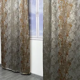Жакардові мармурові штори сіро-бронзового кольору на тасьмі 2шт. 150х270 ALBO pbe0052403 - мініатюра 2