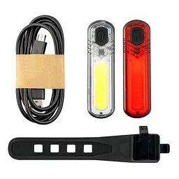 Комплект ліхтарів велосипедних Mactronic Duo Slim (60/18 Lm) USB Rechargeable (ABS0031) - мініатюра 1