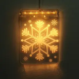 Гірлянда LED Star штора 3D світлодіодна Happy new year - мініатюра 3