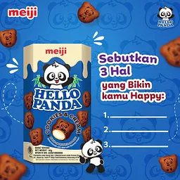 Шоколадне печиво Meiji Hello Panda Cookies Cream 42г - мініатюра 3