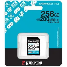 Карта пам'яті Kingston 256GB SDXC сlass 10 UHS-I U3 V30 Canvas Go Plus G4 (SDG4/256GB) - мініатюра 3