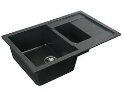 Кухонна мийка Platinum 7850W TOSKANA матова Антрацит (SP000027555) - мініатюра 2