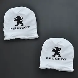 Чохол підголівників PEUGEOT білі - мініатюра 2