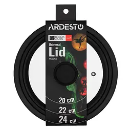Кришка універсальна Ardesto Black Mars Smart, 20/22/24 см (AR2024UL) - мініатюра 4