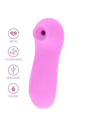 Вакуумний стимулятор клітора Toy Joy, силіконовий, рожевий - мініатюра 5