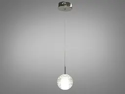 Люстра стельова LED Diasha 3006/1HR G4, 20W, металевий каркас, скляний плафон, сучасний стиль для дому