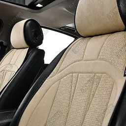 Накидки для сидінь Алькантара Elegant ANCONA Бежевий Повний Комплект (700 814) - мініатюра 5