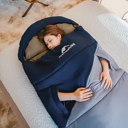 Спальник з капюшоном Naturehike Sunny Day PL02 U350 CNK2550WS028, (6°C), правий, коричнево-зелений - мініатюра 10