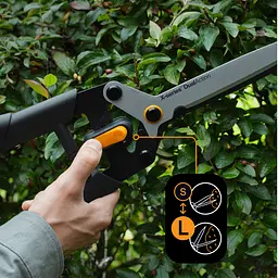 Ножиці для живоплоту Fiskars DualAction HSX96, 22 см (1080134) - мініатюра 2