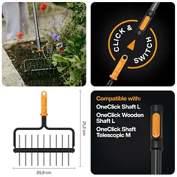 Культиватор дев'ятизірковий Fiskars OneClick 21 см (1080688) - мініатюра 3