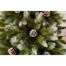 Сосна штучна Triumph Tree Forest Pittsburgh зелена з ефектом покриття інеєм та шишками 2.15 м - мініатюра 5