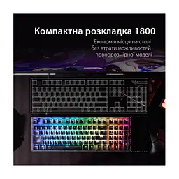 Клавіатура HyperX Origins 2 1800 HX Red USB UA Black (B4QS4AA) - мініатюра 3