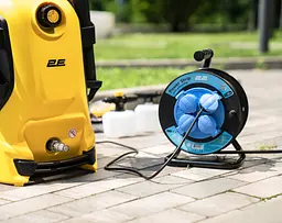 Мережевий подовжувач на котушці 2E CR4315 REEL 20 м, 4xТип F, IP44, 16 А - мініатюра 5