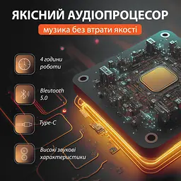 Портативна міні-колонка Smart X DW12NB 5W BT/TF/USB/AUX 5 Вт, синя - мініатюра 5