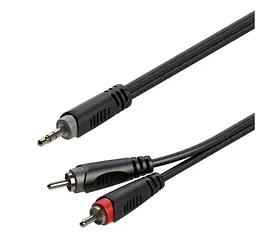 Готовый аудио кабель miniJack 3,5 Stereo — 2xRCA Roxtone SAY-C150-L2 2м - мініатюра 1