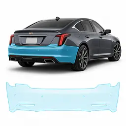 Антигравійна захисна бронеплівка за лекалами для Cadillac CT5 I 2019-2024 - задній бампер