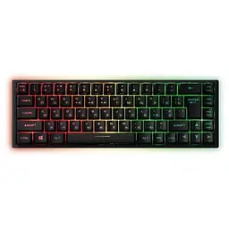 Клавіатура 2E KG350 GAMING, Black, USB, мембранна, компактна, RGB-підсвічування (3 режими), захист від вологи, м'який тайпінг, 1.6 м (2E-KG350UBK)