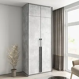 Шафа розпашна Moreli Ramo FR-0013 дводверна з полицями та антресоллю 1001х570х2500 мм Бетон