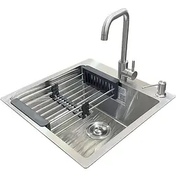 Комплект мийка + змішувач Romzha Arta U-450S (B)