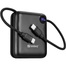 Батарея універсальна Sandberg 10000mAh PD/3.1/20W, QC/3.0, USB-C In/Out, with 2 cables USB-C (421-26) - мініатюра 2