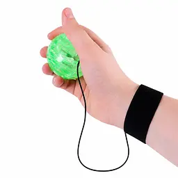 Дитячий м'яч Пострибунчик PR2511(Green) тренажер, м'яч 6 см, світиться, з мотузкою 1 м - мініатюра 2