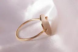 Каблучка з жовтого золота монетка 18 K-0243 - мініатюра 2