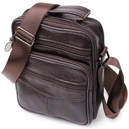 Сумка з ручкою для чоловіків Vintage 22865 17х19,5х7 см Коричневий