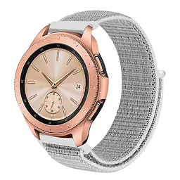 Ремінець BeWatch нейлоновий липучка для Samsung Galaxy Watch 42 мм Білий (1011311) - мініатюра 2