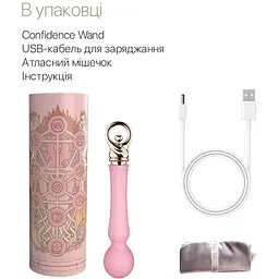 Вібромасажер із підігрівом Zalo Sweet Magic Confidence Wand Fairy Pink - мініатюра 8