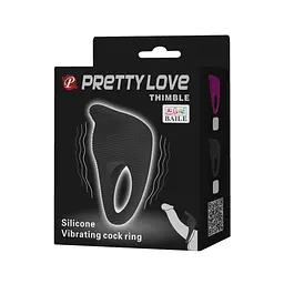 Ерекційне кільце Pretty Love Thimble чорне - мініатюра 8