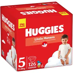 Набір підгузки Huggies Little Movers GIGA 5 (11-25 кг) 126 шт - мініатюра 2