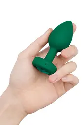 Анальна пробка B-Vibe Vibrating Jewel Plug M/L 10.5 см (зелений) - мініатюра 4