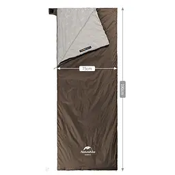 Надлегкий спальний мішок Naturehike Summer LW180 NH21MSD09 Правий (15°C) (розмір XL) Коричневий - мініатюра 2